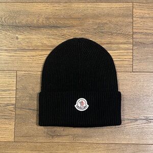 Black Moncler Knit Beanie
